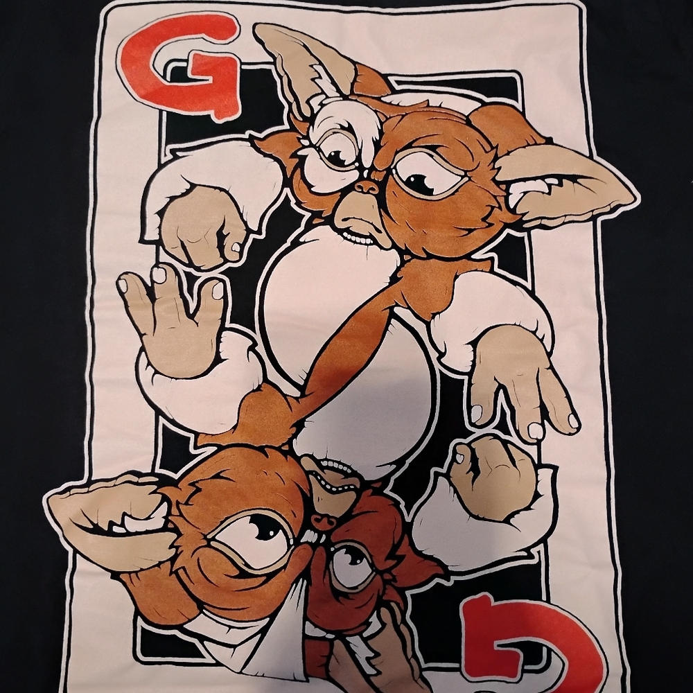 Gremlins Gildan Black T-Shirt with Cartoon Graphic